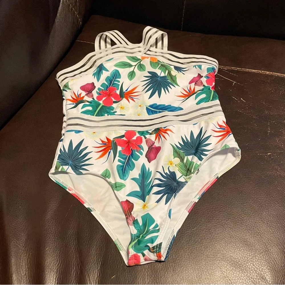 SHEIN Colorful Floral Kids One Piece